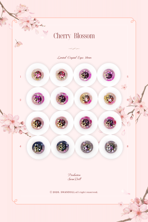 { Crystal Eyes : Limited } Cherry Blossom  | 14mm