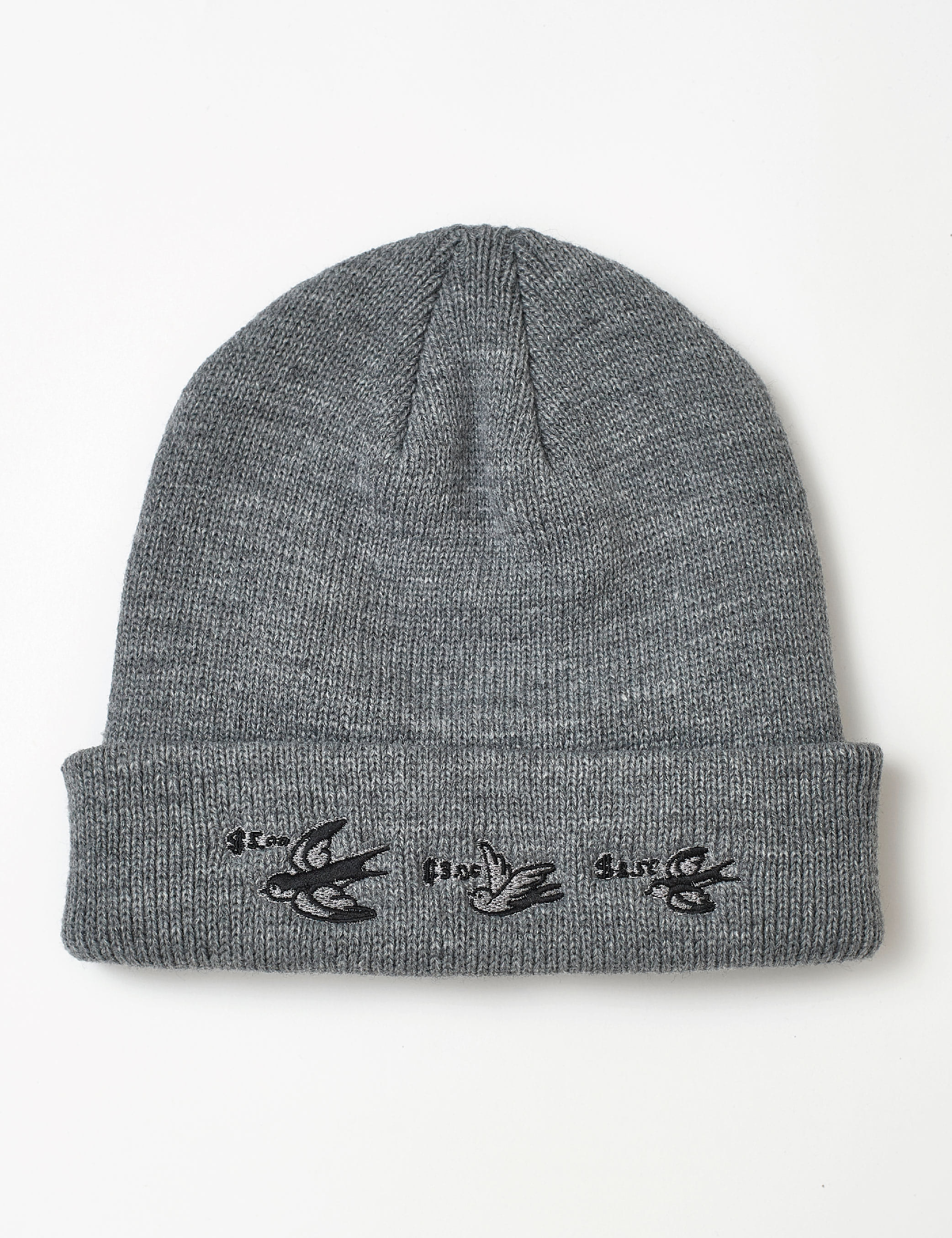 EMBROIDERED BEANIE (GRAY)