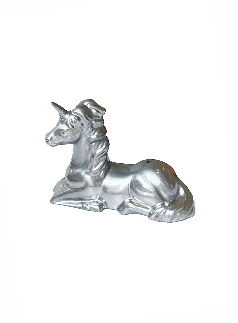 Metal silver unicorn incense holder