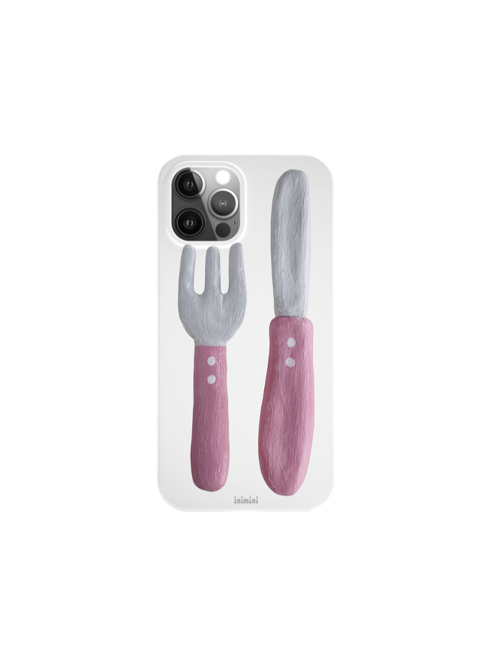 Pink cutlery case (hard)