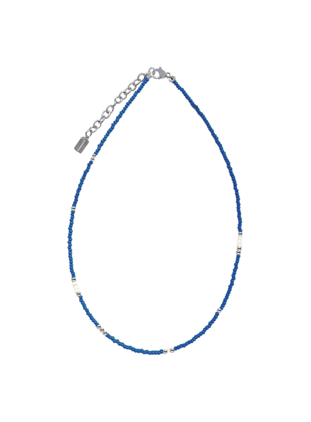 LOVE SKINNY BEADS NECKLACE (BLUE)