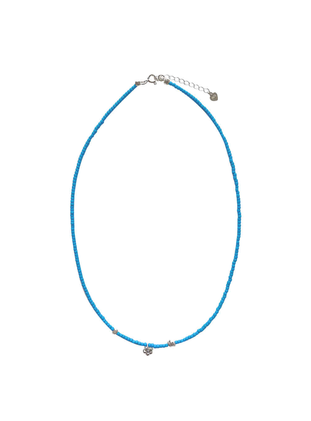 mix beads necklace (blue)