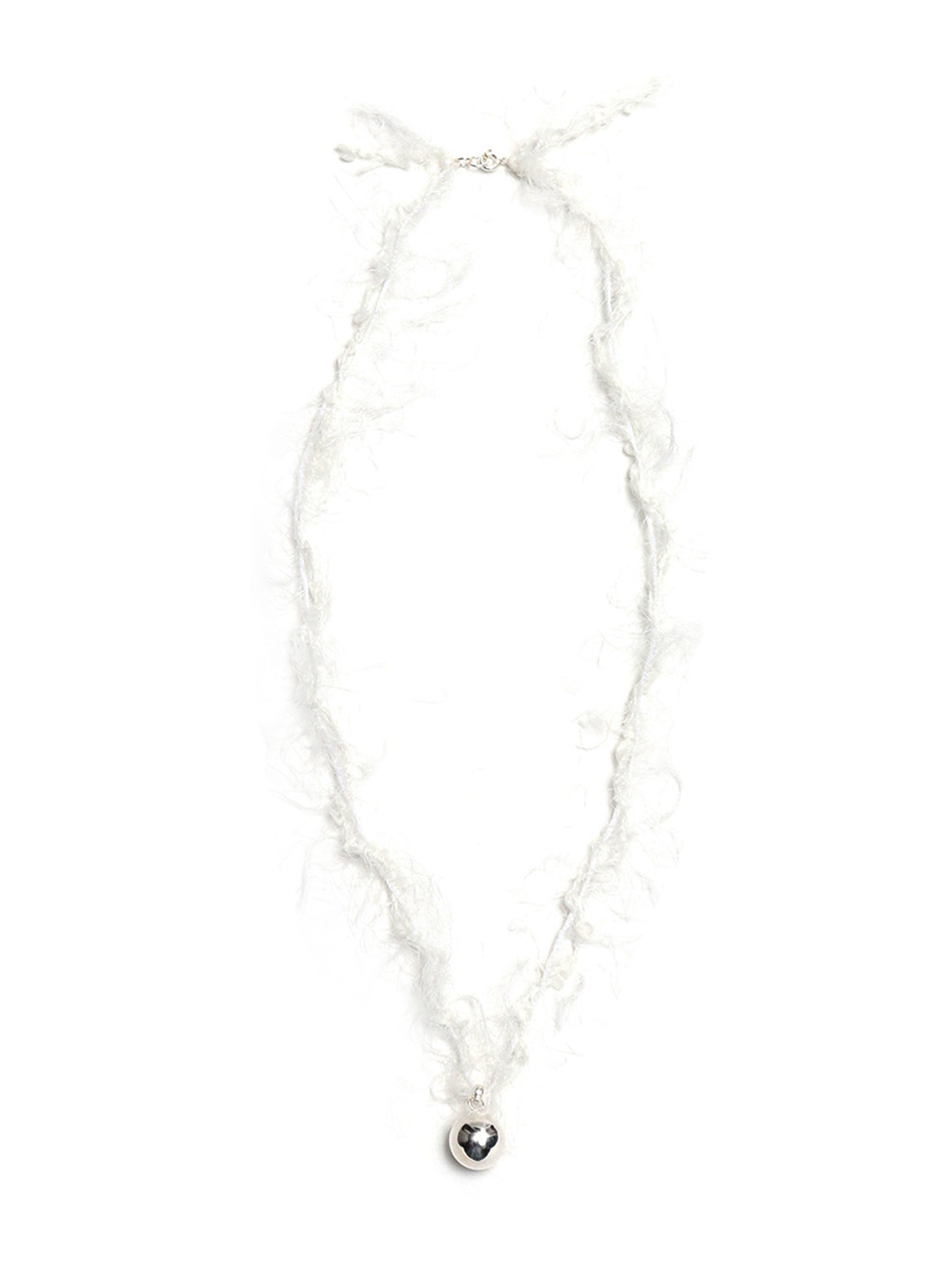 furry necklace (white)
