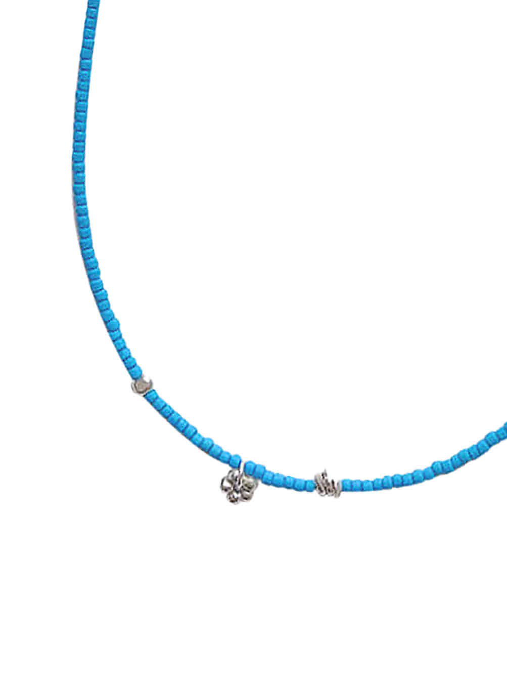 mix beads necklace (blue)