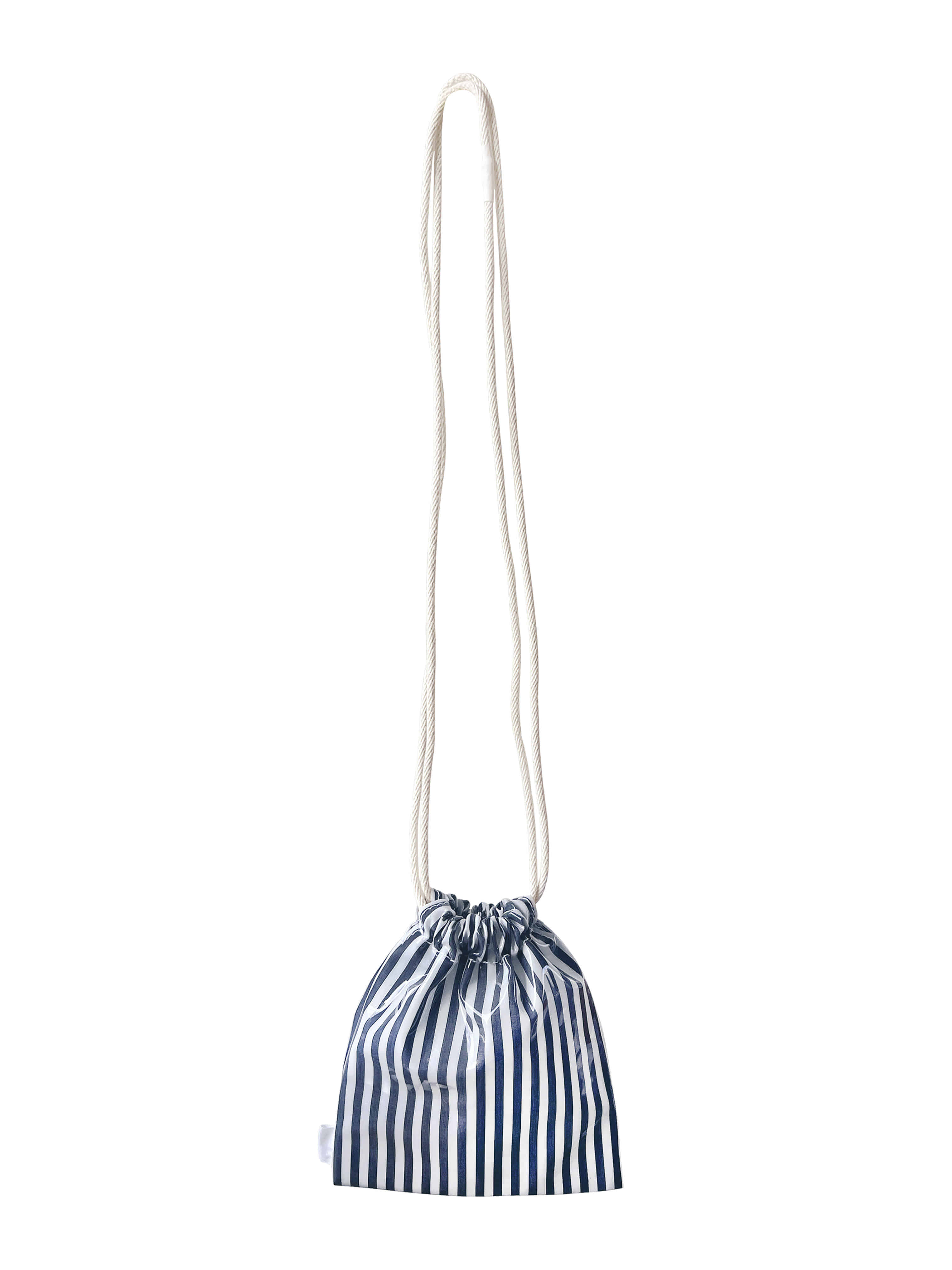 [30% SALE] Stripe String Small Bag  (Dk-Navy)