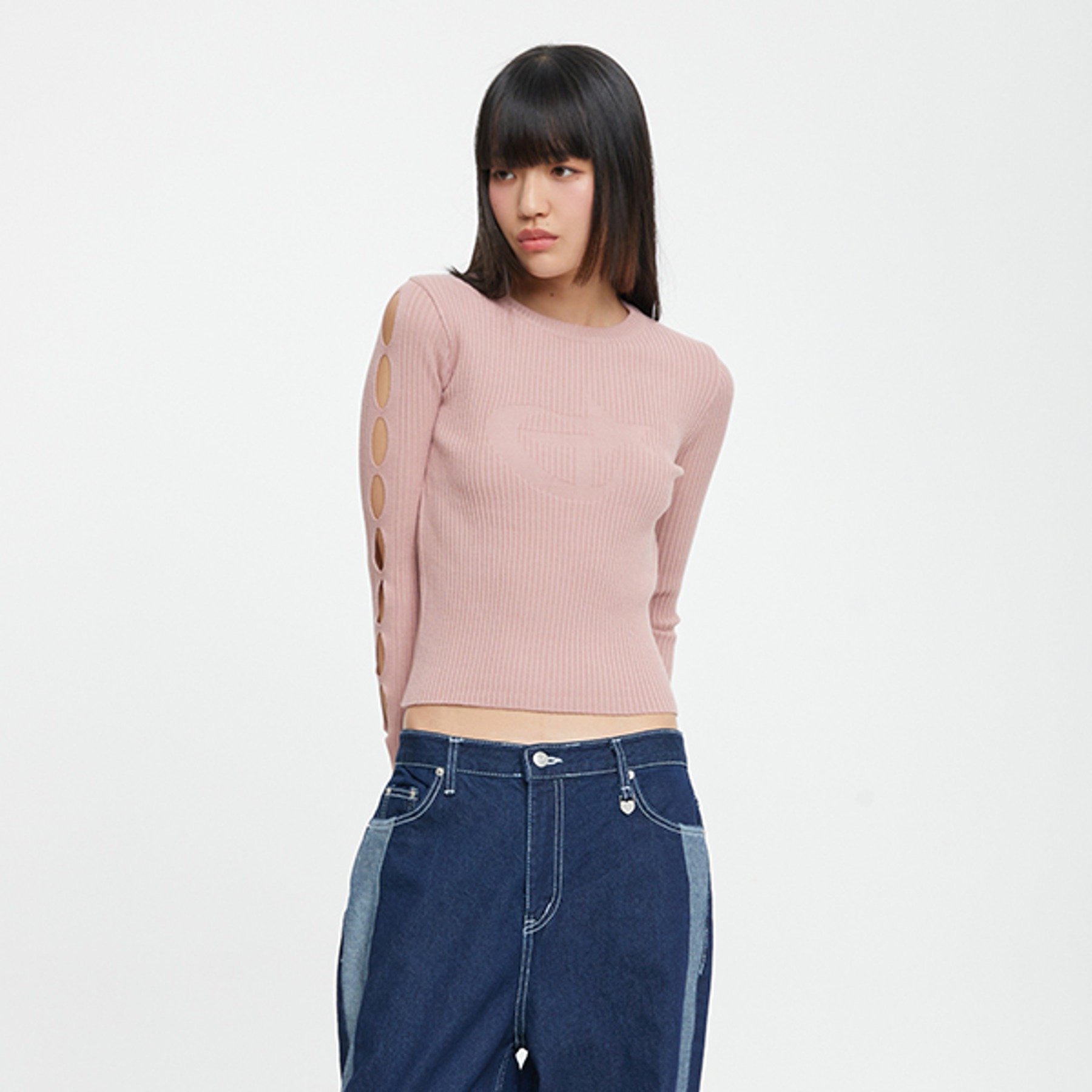 REVERSE RIBBED KNIT_PINK