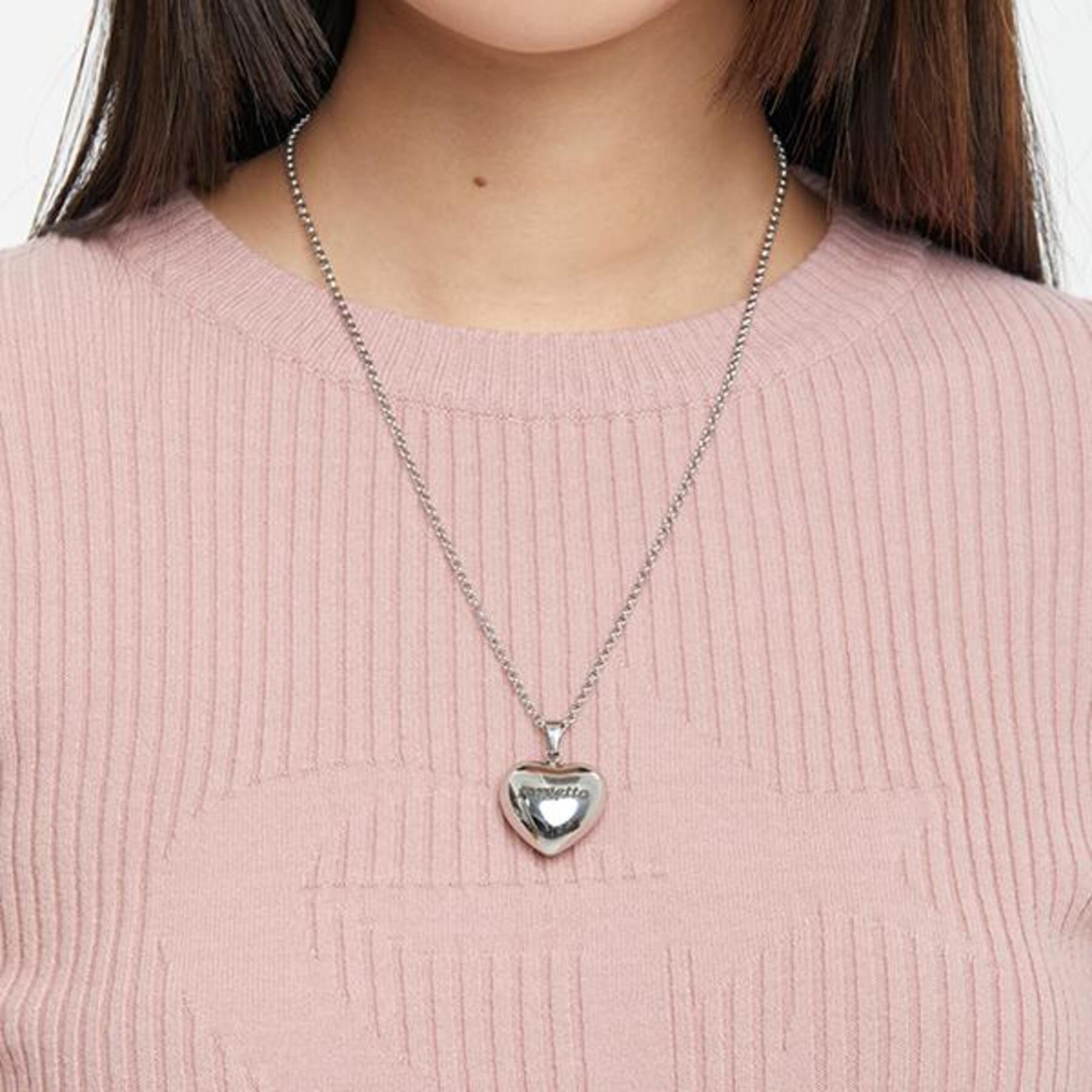 BOLD HEART NECKLACE_SILVER