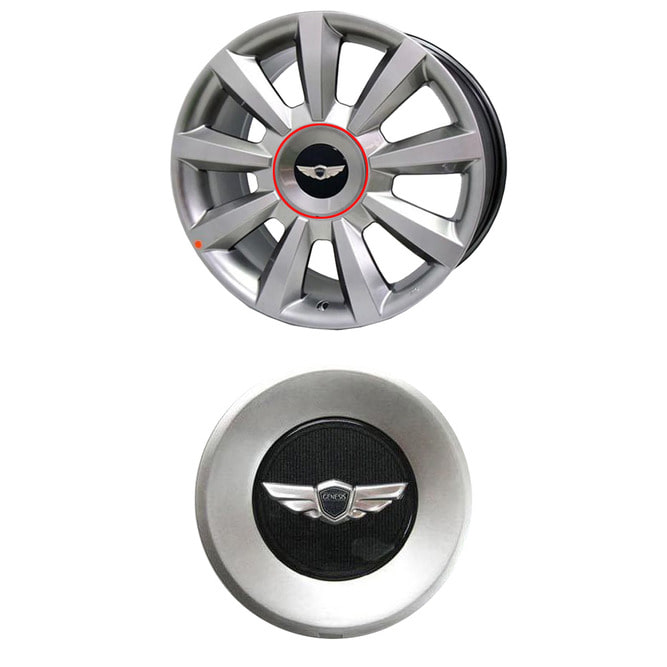 Genuine OEM Wheel Center Cap 18" Emblem (Fits: HYUNDAI 2010-2013 Genesis  Sedan) - Tauro (full swing international)