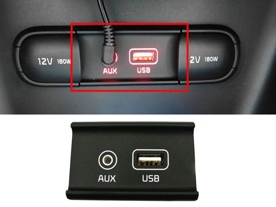 Genuine OEM AUX 2.0 USB Reader Port Jack Assy (Fits: 2017+ KIA Sportage QL)  - Tauro (full swing international)