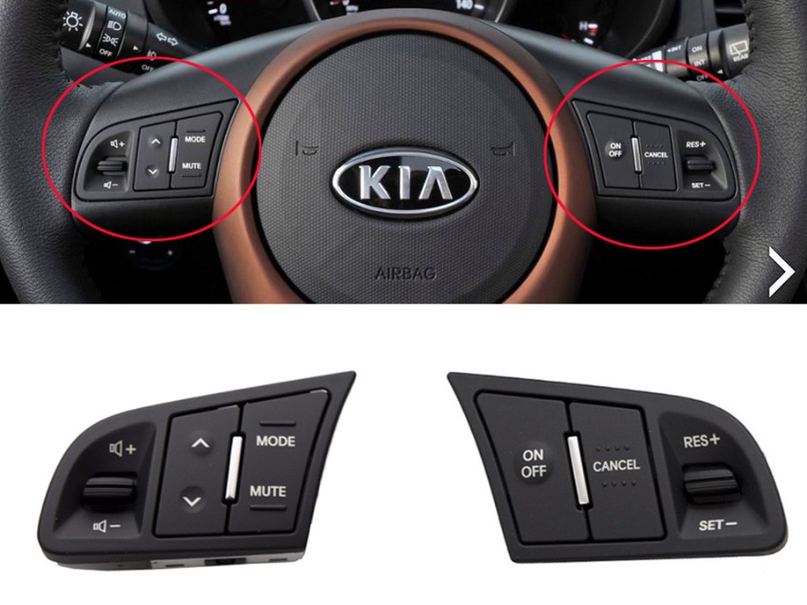 K3 Kia Motors OEM Genuine Steering Wheel Remote Control with Extension Wire Full Option type 2-pc Set For 2013 ~ 2014 Kia Forte Sell by Automotiveapple 