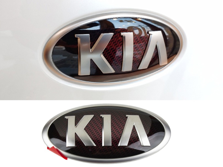 enuine OEM Rear Trunk Red Pattern KIA Logo Emblem Badge (Fits: KIA 2019+  K900) - Tauro (full swing international)