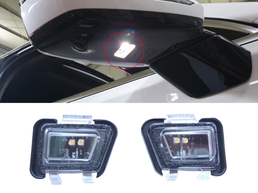 Genuine OEM Side Mirror LED Puddle Lamp Assy 2pcs (Fits: HYUNDAI 2020+  Palisade) - Tauro (full swing international)