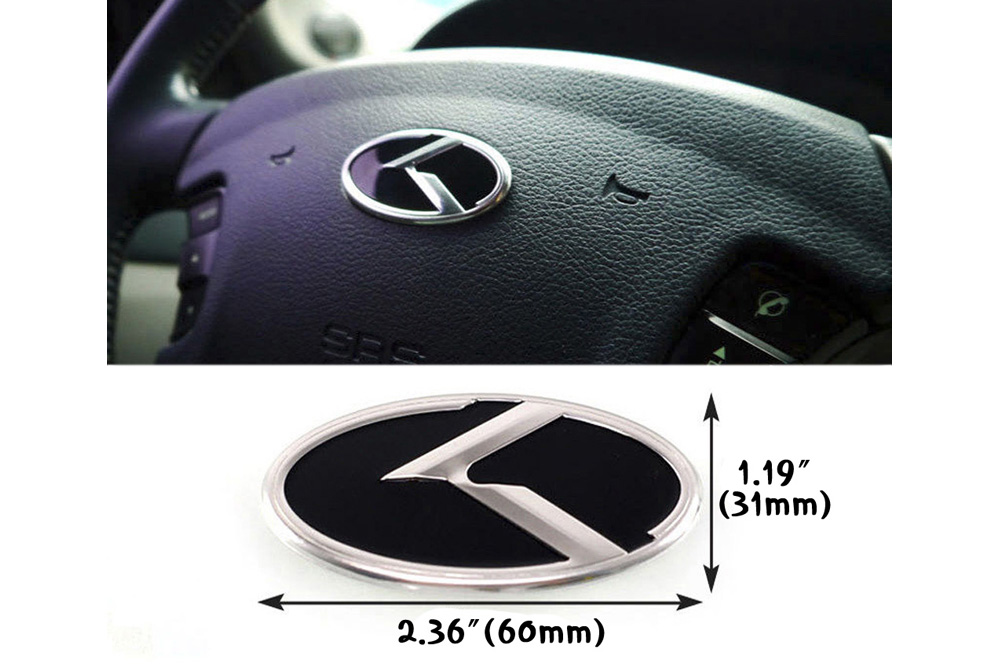 3D K Logo Emblem Set 7pcs Grill Trunk Sreering Wheel For KIA 2015-2017 Sedona