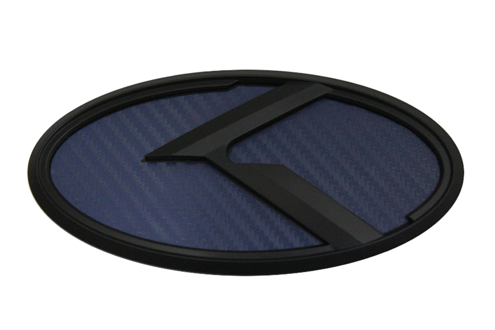 3D K Logo Blue Carbon & Black Edition Emblem 2pc SET (Fits