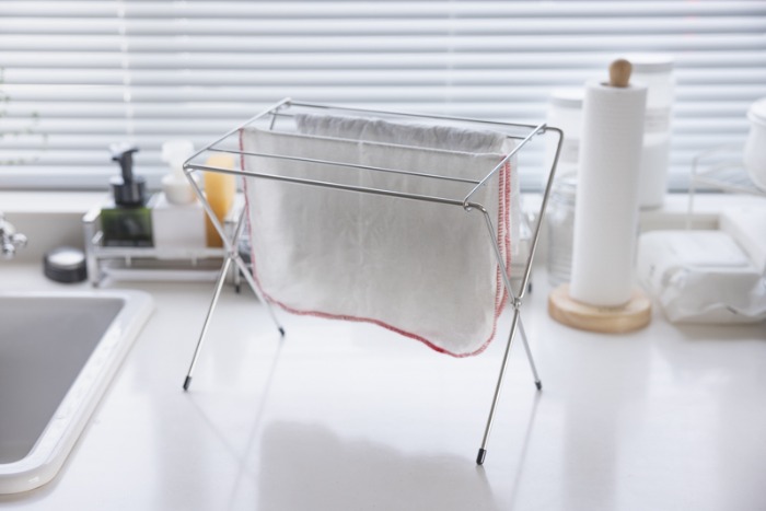 Folding stainless wire dishcloth drying rack mini drying rack