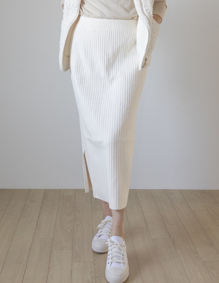 knitted long skirt