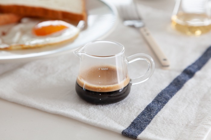 Heat-resistant glass mini milk jug 60 ml shot cup