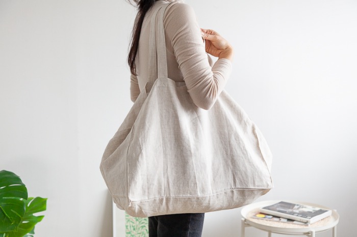 Zero Waist Natural Linen Bag