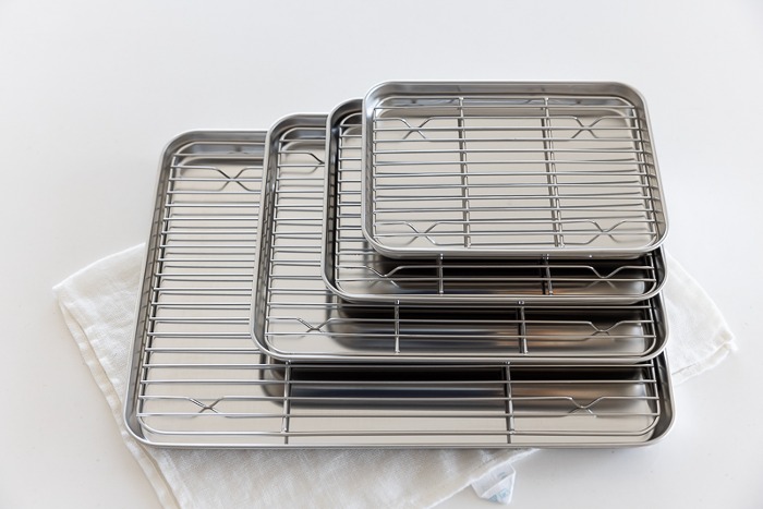 Rectangular 304 stainless steel tray strainer set fried food net material loss tray