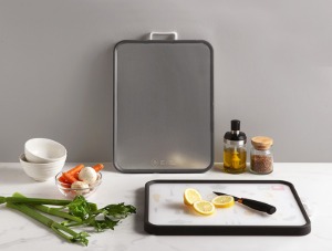 multi-sided stainless steel cutting board