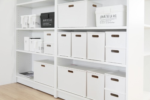 White Living Storage Box - Organize the utility room pantry