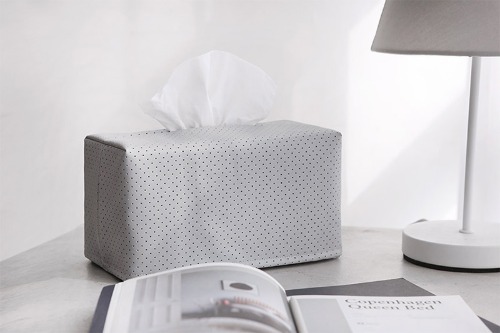 Dot Pattern Leather Tissue Cover Tissue Case