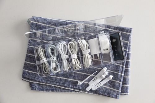 Charger Earphone Cable Wire Organizer Acrylic Transparent Storage Box