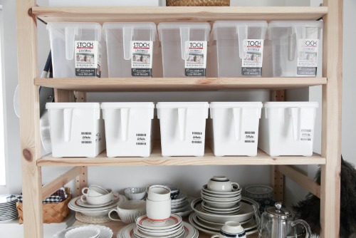 Handle Basket with Lid - Pantry Utility Room Kitchen Storage Organizer
