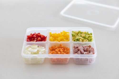 6-compartment sharing refrigerator container, freezer-only pack