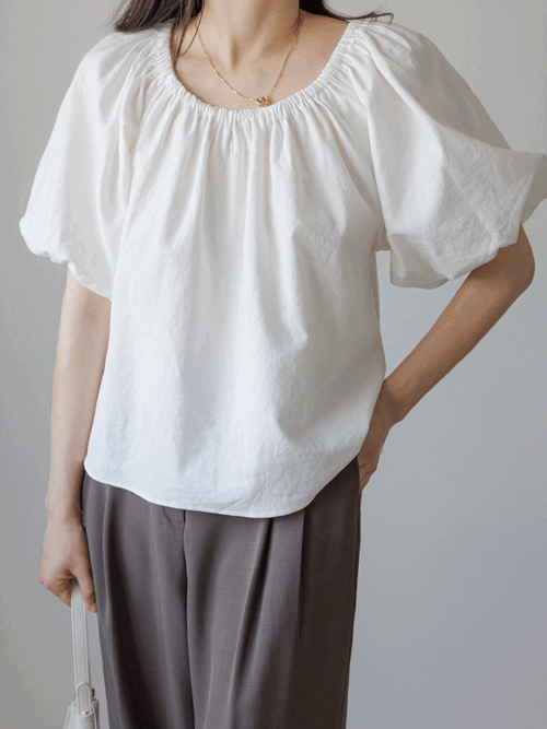 linen off-shoulder blouse
