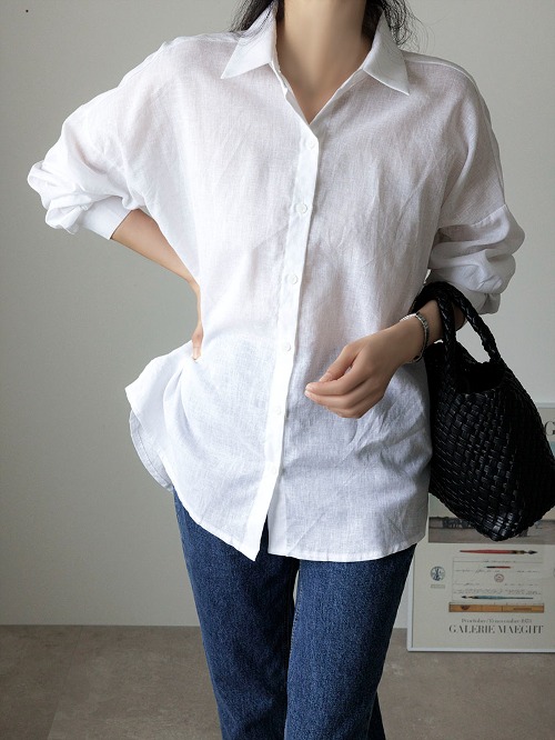 box-fit linen shirt