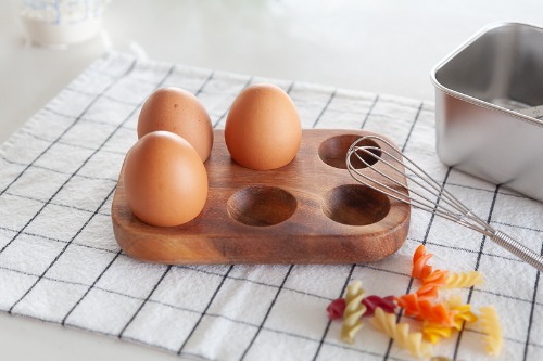 6 Vintage Wood Egg Holder