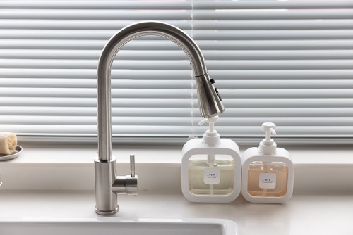 SUS 304 Stainless goose neck sink faucet