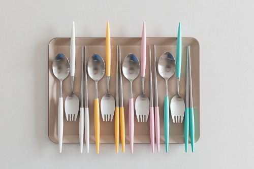 Children&#039;s pastel egg cutlery spoon