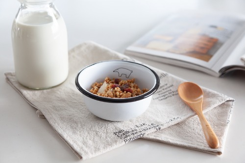 White Enamel Mini Bowl Cereal Yogurt Bowl