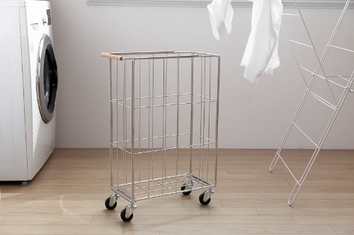 Foldable Fabric Wire Wheel Roundery Basket