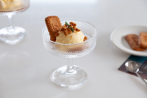 Retro Dot Glass Ice Cream Bowl Dessert Goblet