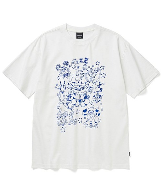 위캔더스 솝스 콜리지 티셔츠 SOBS COLLAGE T-SHIRT (White)