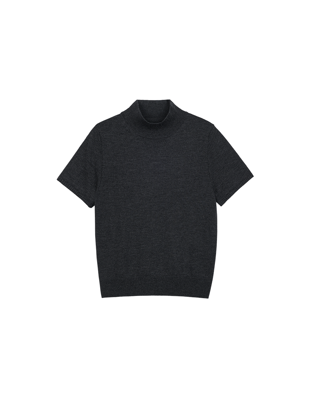 리브 반팔 니트