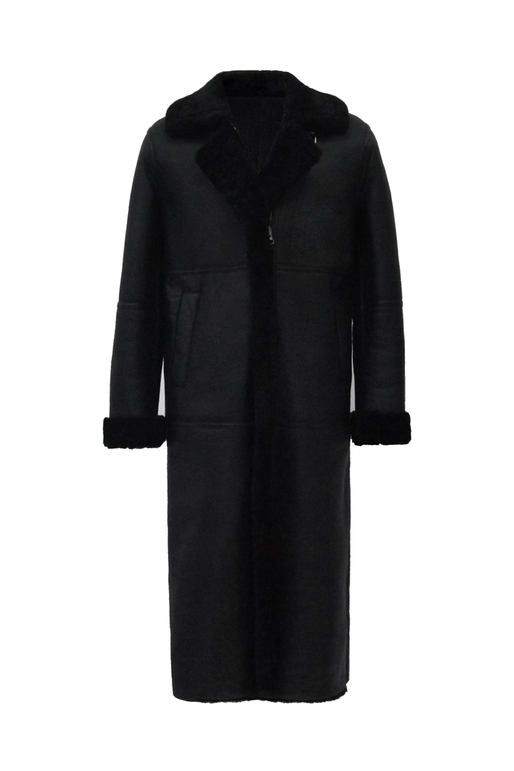 reversible shearling lined coat
