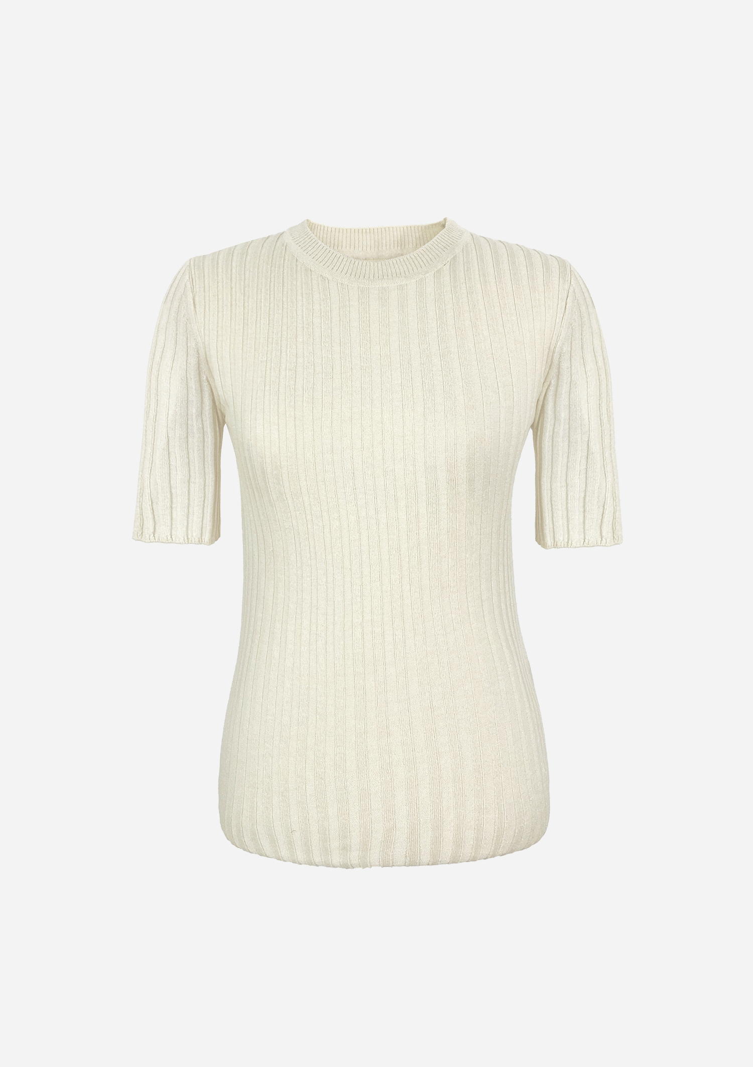 Pearl basic ribbed knit top