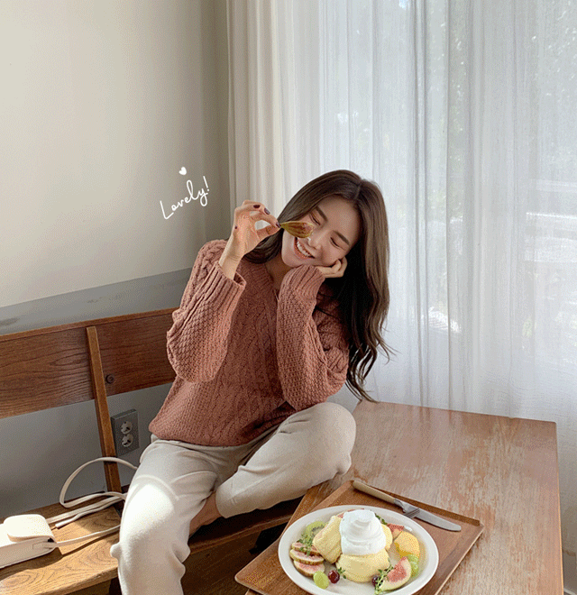 Cable Knit Loose Sweater