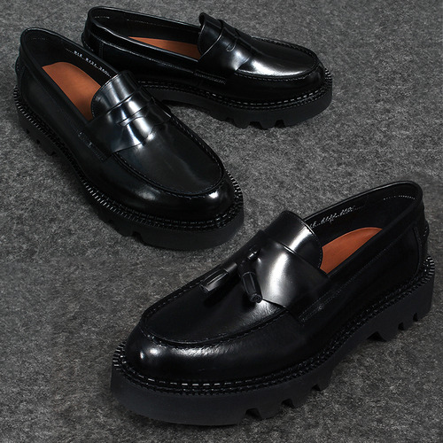 Thick Platform Sole Handmade Leather Loafers 813