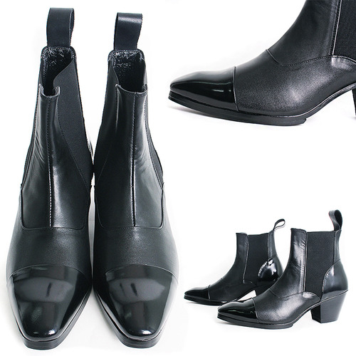 Handmade High Heel Point Toe Chelsea Dealer Boots 5091