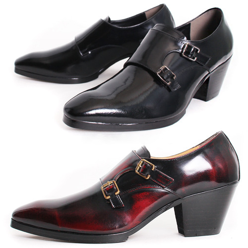 High Heel 7Cm Monk Strap Classic Handmade shoes 5083