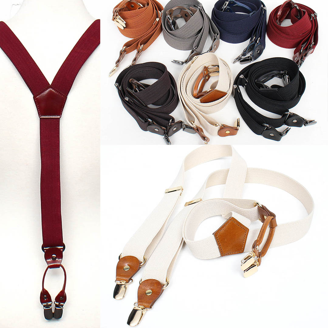 Adjustable Elastic Band Color Suspenders 029
