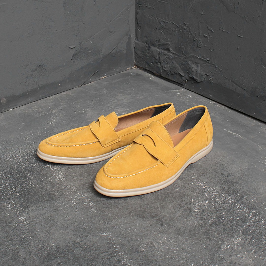 Lamb Skin Suede Penny Loafers 1985