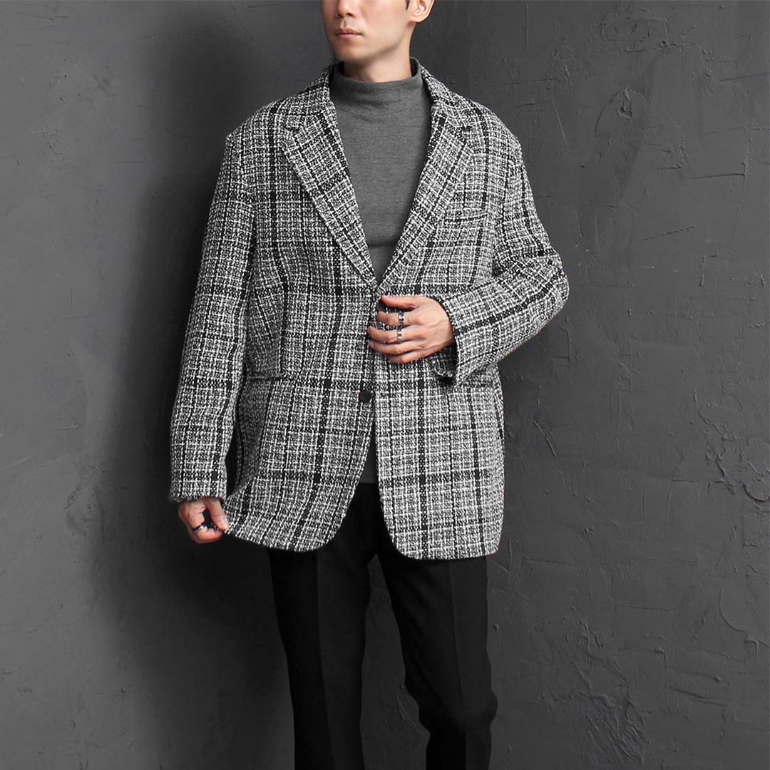 Over sized Fit Check Tweed Jacket 2613