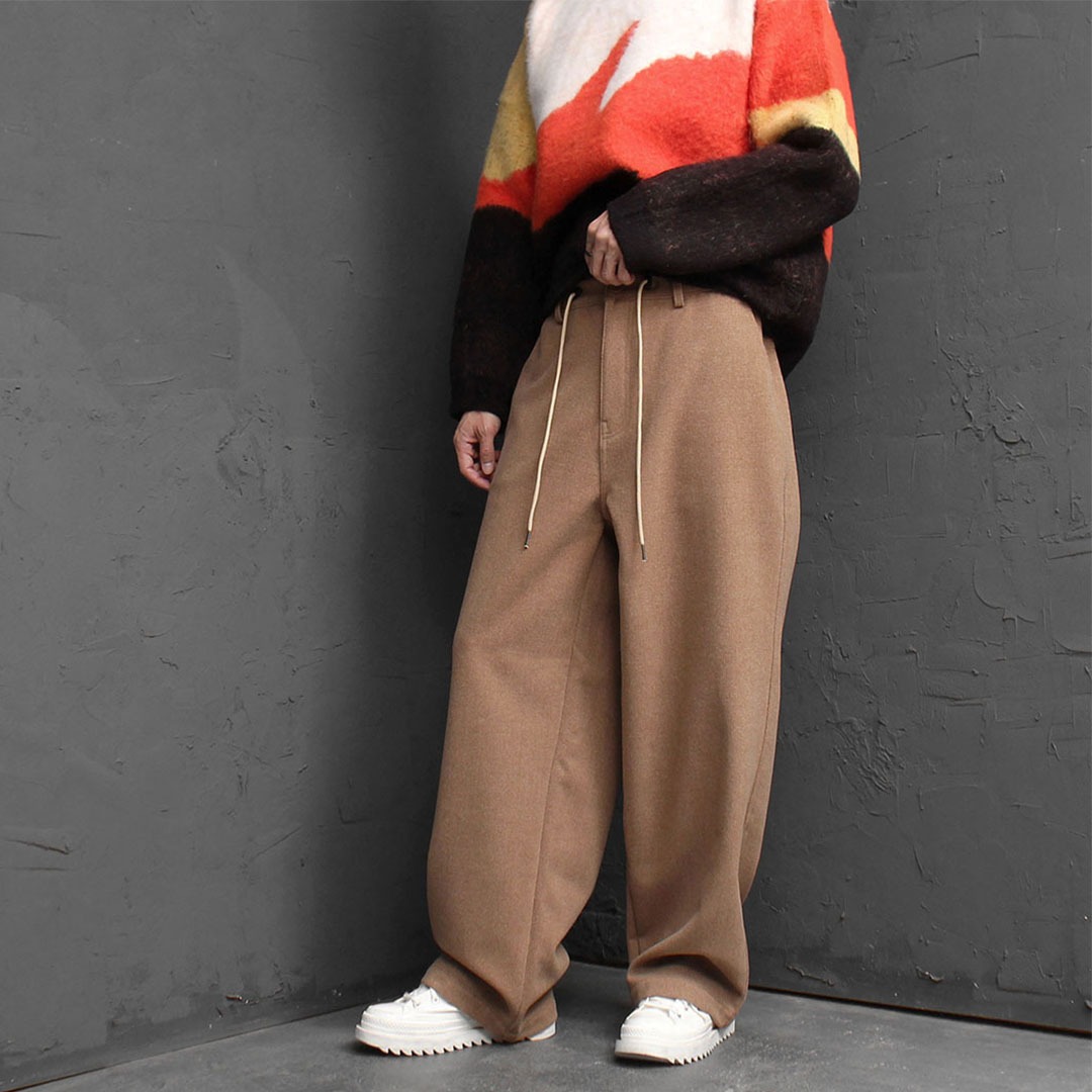 Over sized Fit Wool Wide Pants 2783