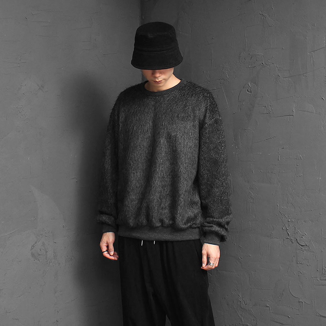 Mohair Oversized Fit Wool Knit Sweatshirt 2788